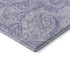 9' X 12' Lavender And Ivory Paisley Washable Area Rug With UV Protection