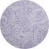 9' X 12' Lavender And Ivory Paisley Washable Area Rug With UV Protection