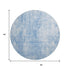 9' X 12' Blue And Ivory Abstract Washable Area Rug With UV Protection