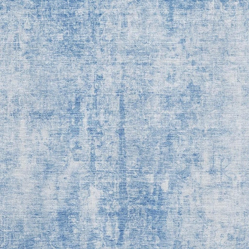 9' X 12' Blue And Ivory Abstract Washable Area Rug With UV Protection