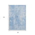 9' X 12' Blue And Ivory Abstract Washable Area Rug With UV Protection