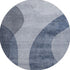 9' X 12' Blue And Ivory Geometric Washable Area Rug With UV Protection