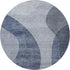 9' X 12' Blue And Ivory Geometric Washable Area Rug With UV Protection
