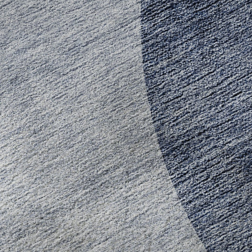 9' X 12' Blue And Ivory Geometric Washable Area Rug With UV Protection