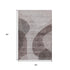 9' X 12' Coffee And Taupe Geometric Washable Area Rug With UV Protection