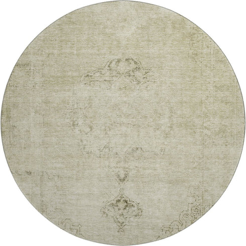 9' X 12' Beige And Brown Oriental Washable Area Rug With UV Protection