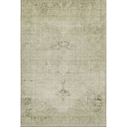 9' X 12' Beige And Brown Oriental Washable Area Rug With UV Protection