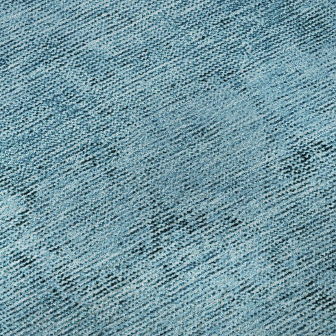 9' X 12' Blue And Gray Oriental Washable Area Rug With UV Protection