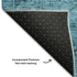 9' X 12' Blue And Gray Oriental Washable Area Rug With UV Protection