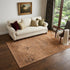 8' X 10' Copper And Brown Oriental Washable Area Rug With UV Protection
