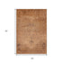8' X 10' Copper And Brown Oriental Washable Area Rug With UV Protection