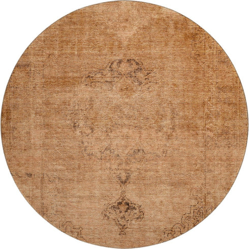 8' X 10' Copper And Brown Oriental Washable Area Rug With UV Protection