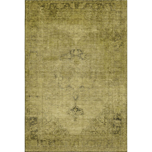 9' X 12' Gold And Wheat Oriental Washable Area Rug With UV Protection
