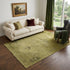 9' X 12' Gold And Wheat Oriental Washable Area Rug With UV Protection