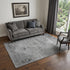 9' X 12' Gray And Ivory Oriental Washable Area Rug With UV Protection