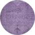 9' X 12' Purple And Ivory Oriental Washable Area Rug With UV Protection