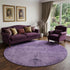 9' X 12' Purple And Ivory Oriental Washable Area Rug With UV Protection