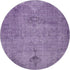 9' X 12' Purple And Ivory Oriental Washable Area Rug With UV Protection