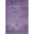 9' X 12' Purple And Ivory Oriental Washable Area Rug With UV Protection