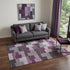 9' X 12' Merlot Gray And Ivory Geometric Washable Area Rug With UV Protection