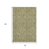 9' X 12' Artichoke Green And Rust Floral Washable Area Rug With UV Protection