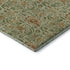 9' X 12' Artichoke Green And Rust Floral Washable Area Rug With UV Protection