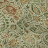 9' X 12' Artichoke Green And Rust Floral Washable Area Rug With UV Protection