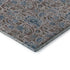 9' X 12' Coffee And Blue Floral Washable Area Rug With UV Protection