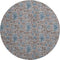 9' X 12' Coffee And Blue Floral Washable Area Rug With UV Protection