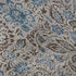 9' X 12' Coffee And Blue Floral Washable Area Rug With UV Protection