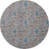 9' X 12' Coffee And Blue Floral Washable Area Rug With UV Protection