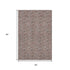 8' X 10' Copper And Gray Floral Washable Area Rug With UV Protection