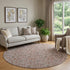 8' X 10' Copper And Gray Floral Washable Area Rug With UV Protection