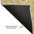 9' X 12' Gold And Wheat Floral Washable Area Rug With UV Protection