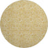 9' X 12' Gold And Wheat Floral Washable Area Rug With UV Protection