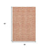 9' X 12' Salmon And Ivory Floral Washable Area Rug With UV Protection