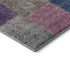 9' X 12' Copper Blue And Purple Patchwork Washable Area Rug With UV Protection