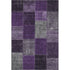 8' X 10' Eggplant Gray And Purple Patchwork Washable Area Rug With UV Protection