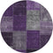 8' X 10' Eggplant Gray And Purple Patchwork Washable Area Rug With UV Protection