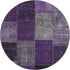 8' X 10' Eggplant Gray And Purple Patchwork Washable Area Rug With UV Protection