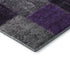 8' X 10' Eggplant Gray And Purple Patchwork Washable Area Rug With UV Protection