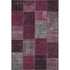 9' X 12' Merlot Gray And Burgundy Patchwork Washable Area Rug With UV Protection
