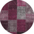9' X 12' Merlot Gray And Burgundy Patchwork Washable Area Rug With UV Protection