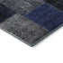 9' X 12' Navy Blue And Gray Patchwork Washable Area Rug With UV Protection
