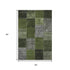 9' X 12' Olive Green And Gray Patchwork Washable Area Rug With UV Protection