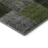 9' X 12' Olive Green And Gray Patchwork Washable Area Rug With UV Protection