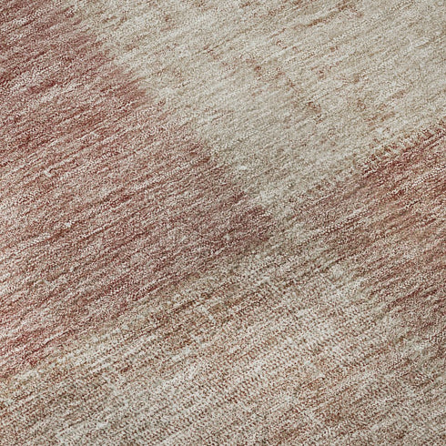 9' X 12' Blush And Beige Patchwork Washable Area Rug With UV Protection