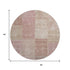 9' X 12' Blush And Beige Patchwork Washable Area Rug With UV Protection
