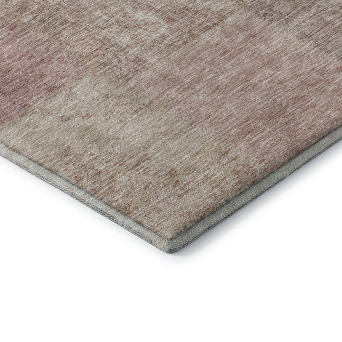 9' X 12' Blush And Beige Patchwork Washable Area Rug With UV Protection