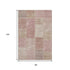 9' X 12' Blush And Beige Patchwork Washable Area Rug With UV Protection